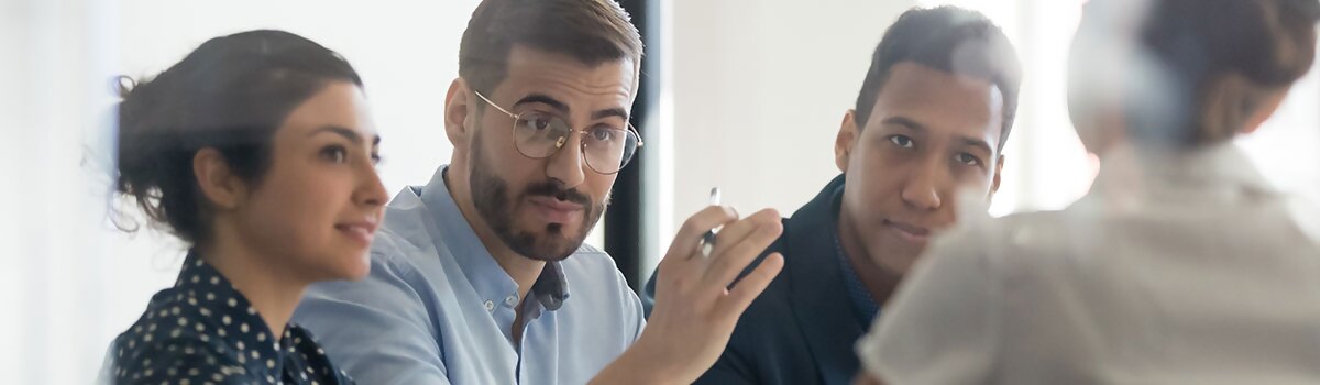 A team collaborating on sustainability efforts at OnxFortress Limited